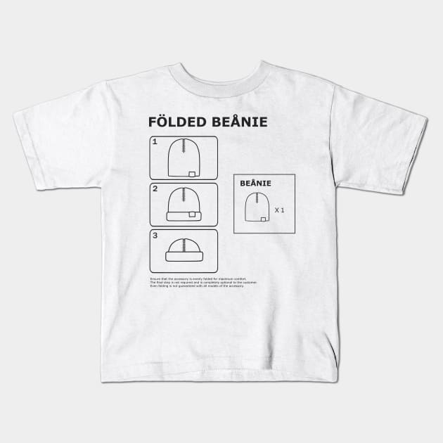 How to Fold a Beanie Instruction Manual Kids T-Shirt by mikeloset